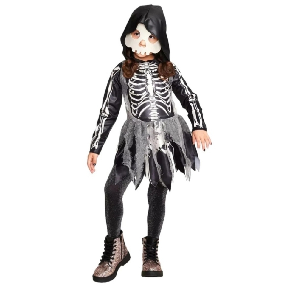 NEW Hyde & Eek! Girl's Mystic Bones Dress and Mask